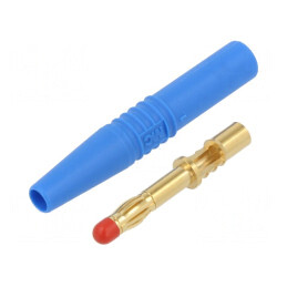 Mufă Banană Albastră 4mm 32A Aurită | Electronic-mag.ro | Componente Electronice