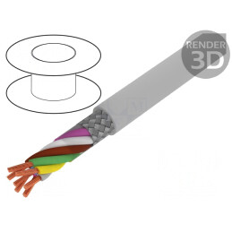 Cablu LiYCY 7x1mm2 ecranat PVC | Electronic-mag.ro | Componente Electronice
