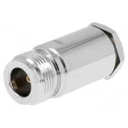 Mufă N mamă drept RG213 clamp cablu | Electronic-mag.ro | Componente Electronice