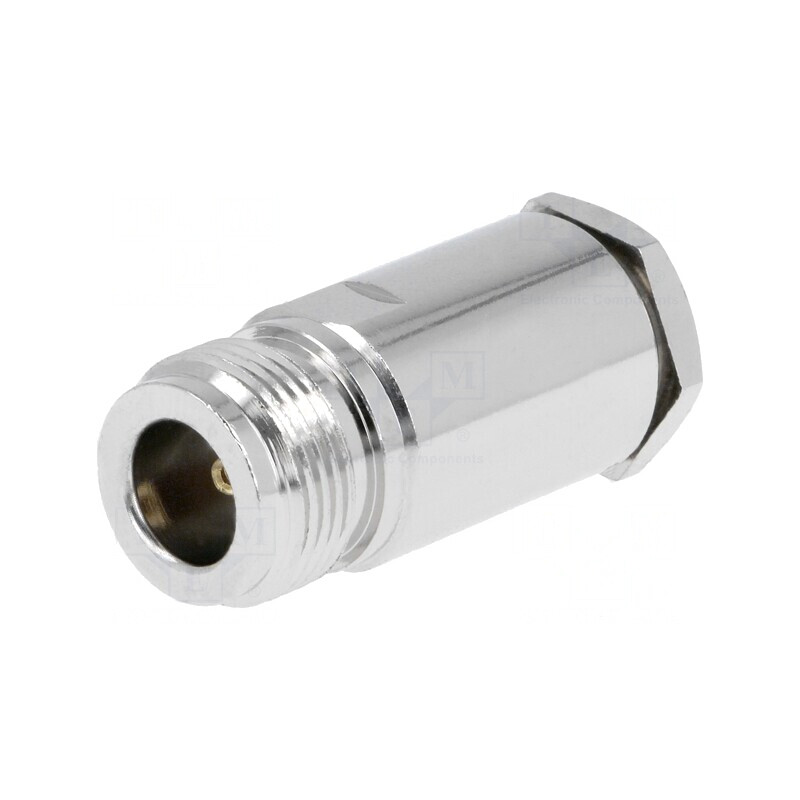 Mufă N mamă drept RG213 clamp cablu | Electronic-mag.ro | Componente Electronice