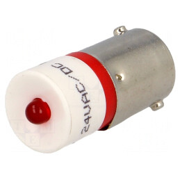 Lampă LED roşie 24V BA9S | Electronic-mag.ro | Componente Electronice
