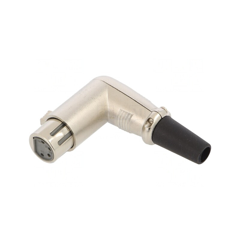 Mufă XLR Mamă 4 PIN 90° Lipire Argint | Electronic-mag.ro | Componente Electronice Mufă XLR Mamă 4 PIN 90° Lipire Argint | Electronic-mag.ro | Componente Electronice