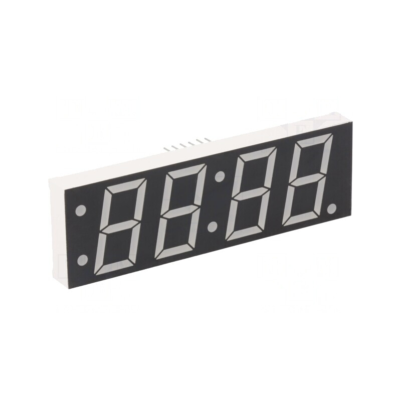 Afișaj LED 7 Segmente 24mm 4 Digit Galben-Verde | Electronic-mag.ro | Componente Electronice