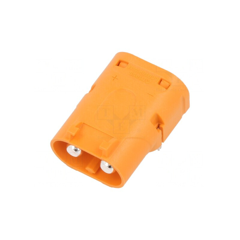 Conector Alimentare DC 2 Pin PCB THT Portocaliu | Electronic-mag.ro | Componente Electronice