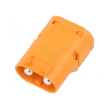 Conector Alimentare DC 2 Pin PCB THT Portocaliu | Electronic-mag.ro | Componente Electronice