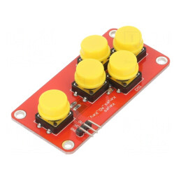Buton Galben Arduino cu Șiruri de Pini | Electronic-mag.ro | Componente Electronice