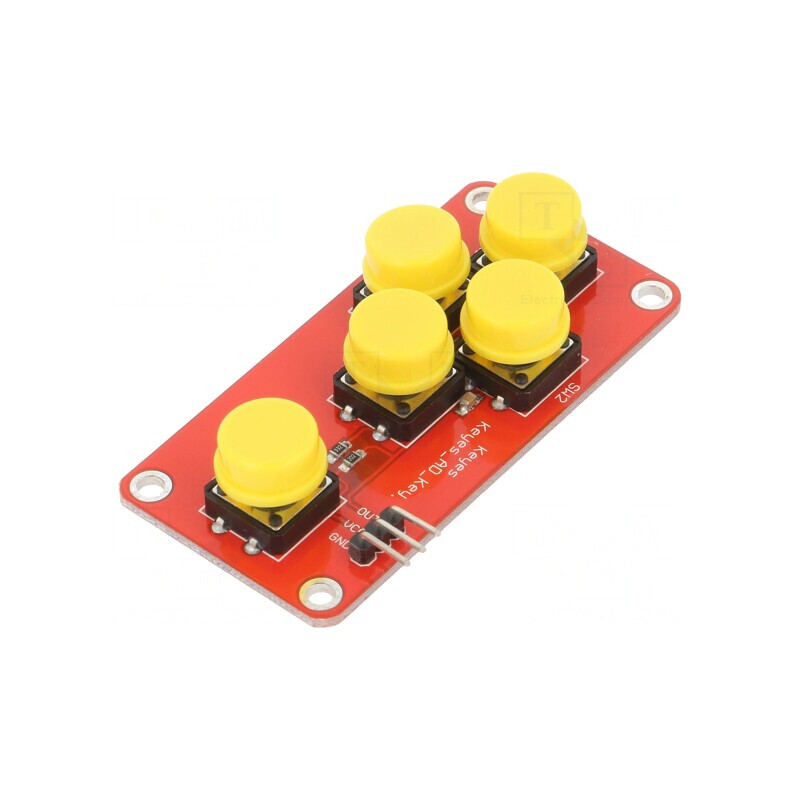 Buton Galben Arduino cu Șiruri de Pini | Electronic-mag.ro | Componente Electronice