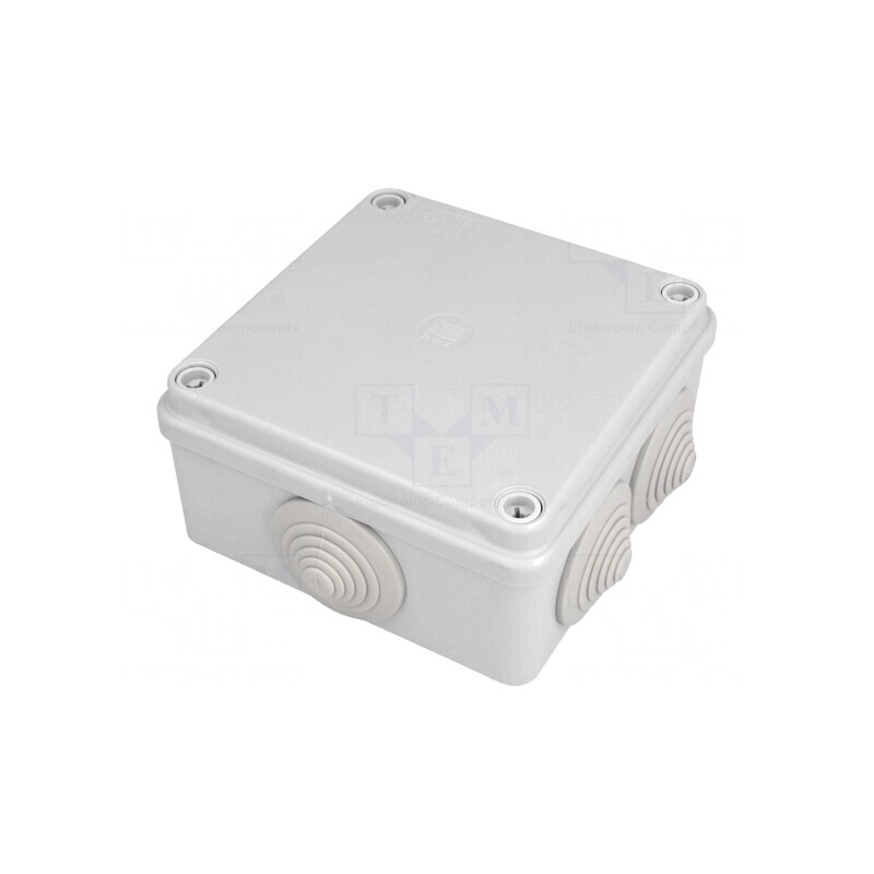 Cutie de conexiuni IP65 100x100x50mm gri | Electronic-mag.ro | Componente Electronice