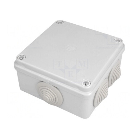Cutie de conexiuni IP65 100x100x50mm gri | Electronic-mag.ro | Componente Electronice