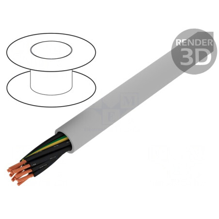 Cablu JZ-500 10G0,75mm2 Neecranat Gri 300V/500V | Electronic-mag.ro | Componente Electronice