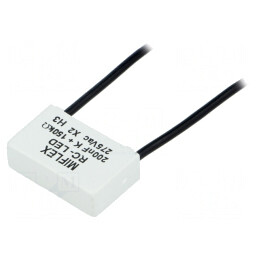 Filtru THT 275VAC 200nF 150kΩ 26.5x8.5x16.5mm | Electronic-mag.ro | Componente Electronice