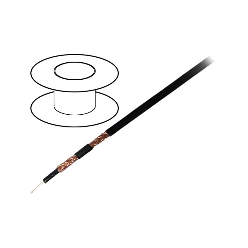 Cablu coaxial RG178 50m negru | Electronic-mag.ro | Componente Electronice Cablu coaxial RG178 50m negru | Electronic-mag.ro | Componente Electronice