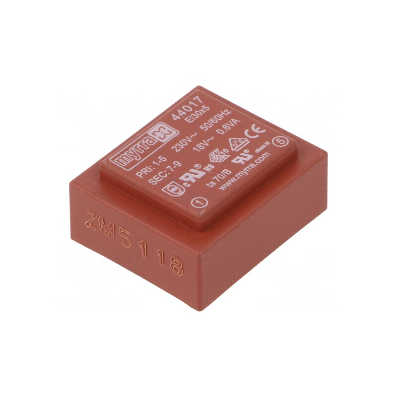 Transformator Încapsulat 0,6VA 230V 18V 33mA PCB | Electronic-mag.ro | Componente Electronice