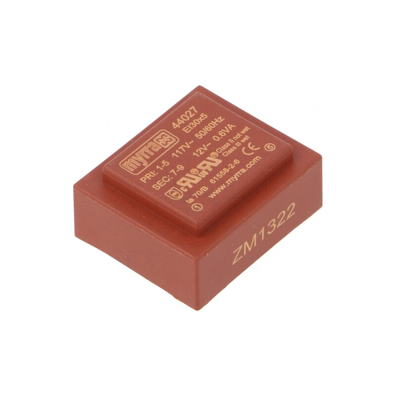 Transformator Încapsulat 0,6VA 117VAC 12V 50mA PCB | Electronic-mag.ro | Componente Electronice