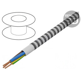 Cablu Electric Rotund 3G0,75mm2 Cu PVC Textile 300V