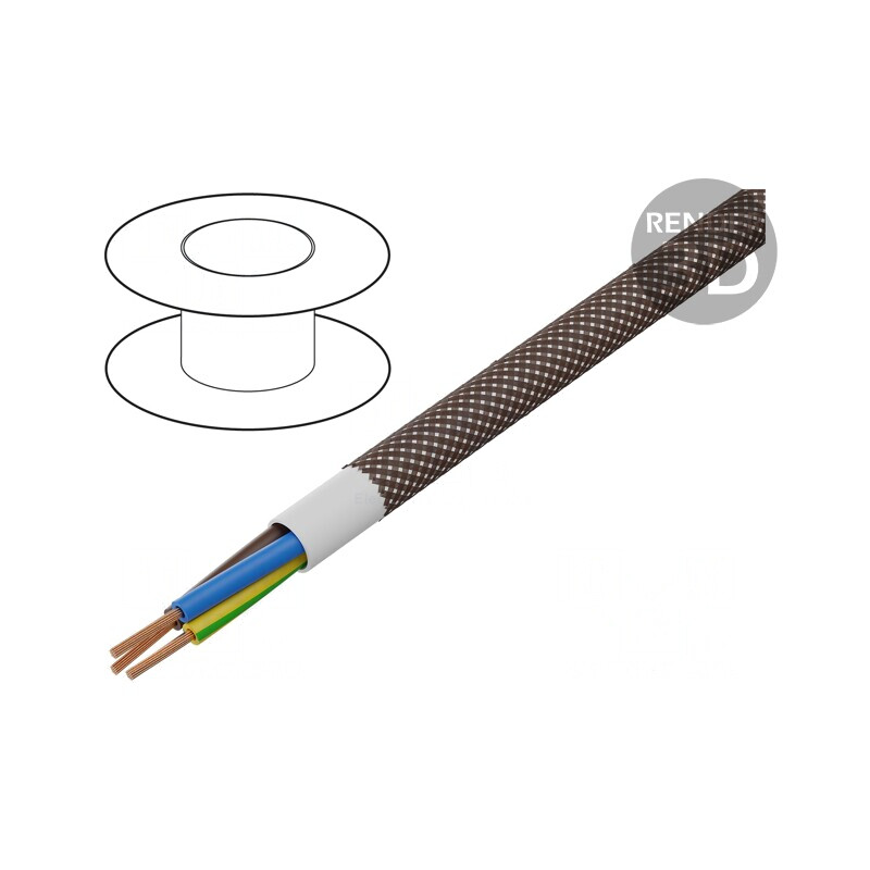 Cablu electric rotund 3G0,75mm2 300V PVC textilat | Electronic-mag.ro | Componente Electronice