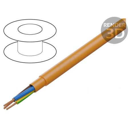 Cablu Electric Neecranat PUR Portocaliu 3G1,5mm2 | Electronic-mag.ro | Componente Electronice