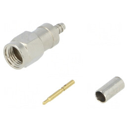 Mufă SMA tată drept 50Ω crimpat PTFE aurit | Electronic-mag.ro | Componente Electronice