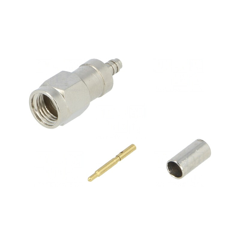 Mufă SMA tată drept 50Ω crimpat PTFE aurit | Electronic-mag.ro | Componente Electronice