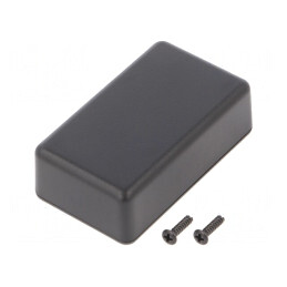Carcasă universală 35mm x 60mm x 20mm ABS neagră IP40 | Electronic-mag.ro | Componente Electronice