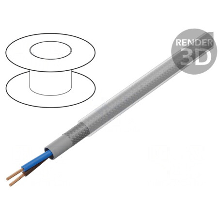 Cablu ÖLFLEX CLASSIC 100 CY 2x0,75mm2 PVC Transparent Gri | Electronic-mag.ro | Componente Electronice