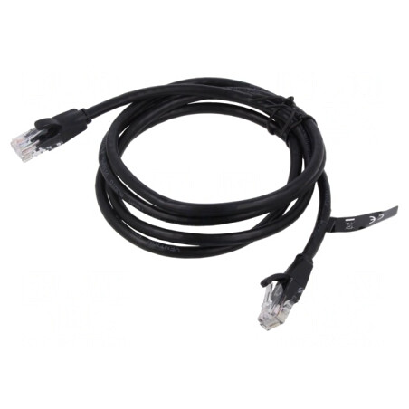 Cablu Patch Cord UTP Cat6 Negru 8m | Electronic-mag.ro | Componente Electronice