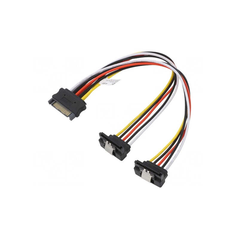 Cablu SATA Dual Tată-Mamă Unghi 0,2m | Electronic-mag.ro | Componente Electronice