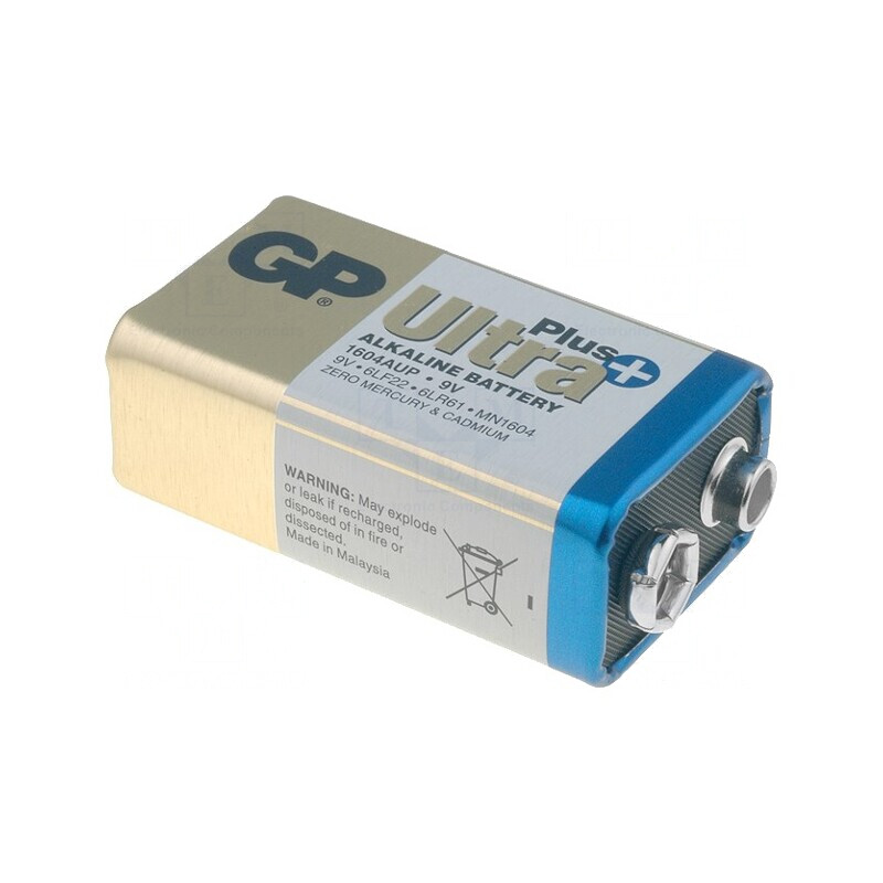 Baterie Alcalină 9V Nereîncărcabilă 6F22 | Electronic-mag.ro | Componente Electronice