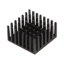 Radiator extrudat cu aripioare BGA negru 27,9mm | Electronic-mag.ro | Componente Electronice
