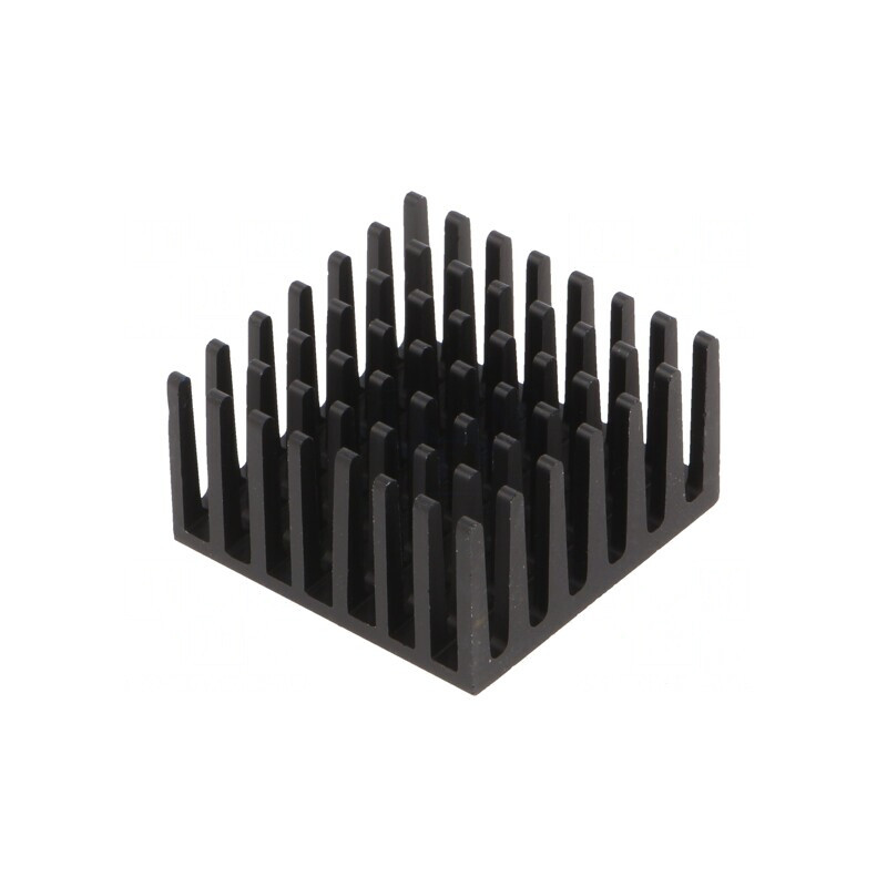 Radiator extrudat cu aripioare BGA negru 27,9mm | Electronic-mag.ro | Componente Electronice