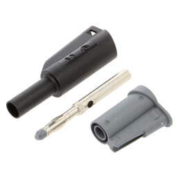Mufă Banană 4mm Neagră cu Izolație | Electronic-mag.ro | Componente Electronice
