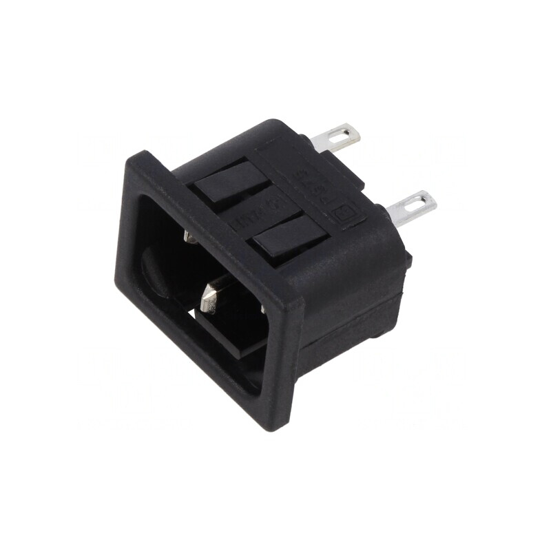 Conector Alimentare AC Soclu Tată C14 Poliamidă | Electronic-mag.ro | Componente Electronice