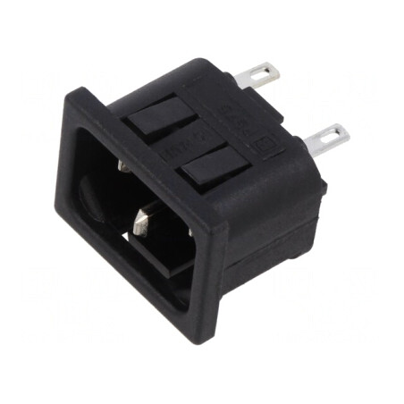 Conector Alimentare AC Soclu Tată C14 Poliamidă | Electronic-mag.ro | Componente Electronice