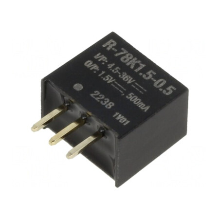 Convertor DC/DC 4.5-36V la 1.5V 500mA SIP3 | Electronic-mag.ro | Componente Electronice
