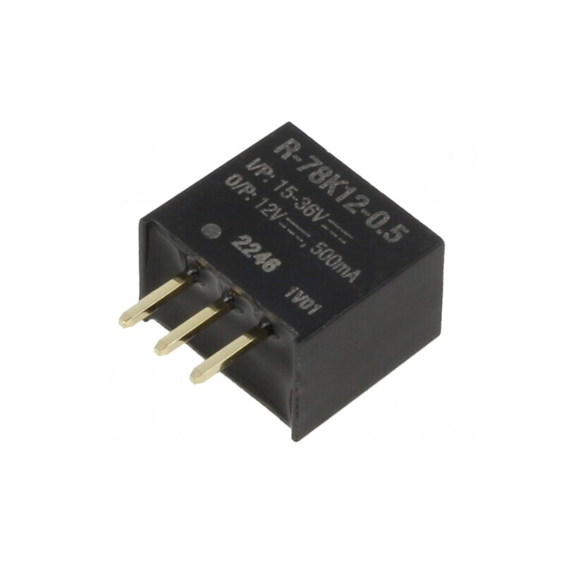 Convertor DC/DC 15-36V la 12V 500mA SIP3 THT | Electronic-mag.ro | Componente Electronice