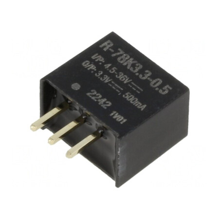 Convertor DC/DC 4.5-36V la 3.3V 500mA SIP3 | Electronic-mag.ro | Componente Electronice