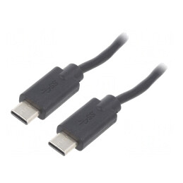 Cablu USB 2.0 USB C Dublu 3m Negru | Electronic-mag.ro | Componente Electronice