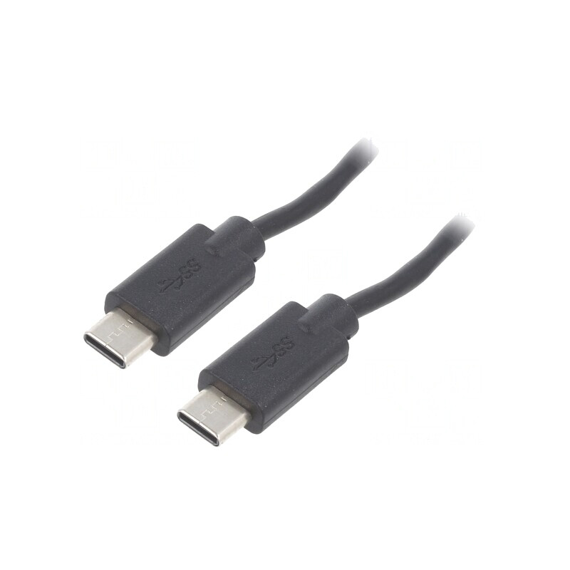 Cablu USB 2.0 USB C Dublu 3m Negru | Electronic-mag.ro | Componente Electronice