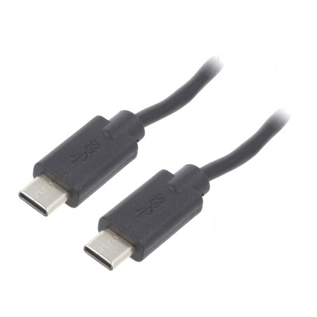 Cablu USB 2.0 USB C Dublu 3m Negru | Electronic-mag.ro | Componente Electronice