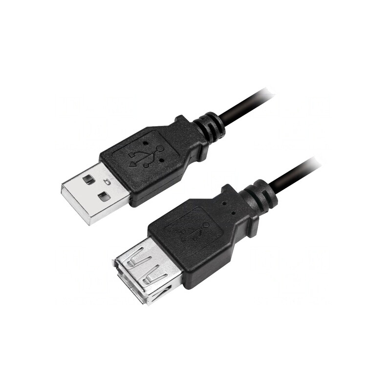 Cablu USB 2.0 A-A 5m Negru | Electronic-mag.ro | Componente Electronice