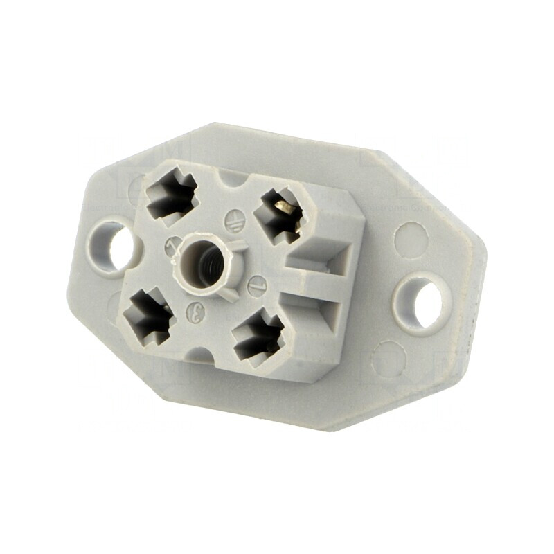 Conector dreptunghiular G 4 pini IP65 cositorit mamă | Electronic-mag.ro | Componente Electronice