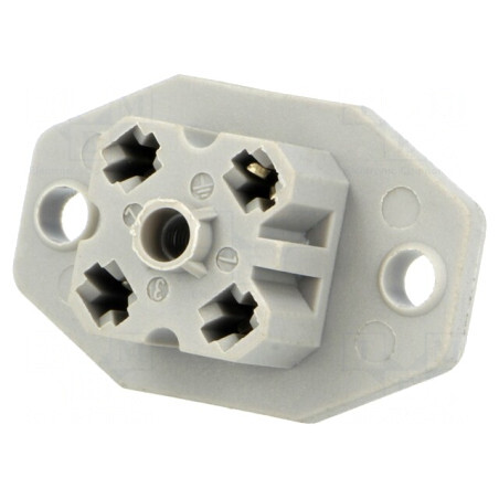 Conector dreptunghiular G 4 pini IP65 cositorit mamă | Electronic-mag.ro | Componente Electronice