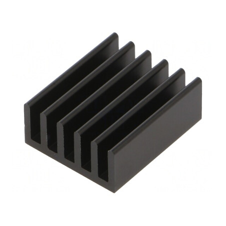 Radiator Extrudat cu Aripioare Negru 25x21x10mm | Electronic-mag.ro | Componente Electronice
