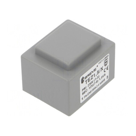 Transformator încapsulat 230V 12V 1.5VA 125mA PCB | Electronic-mag.ro | Componente Electronice