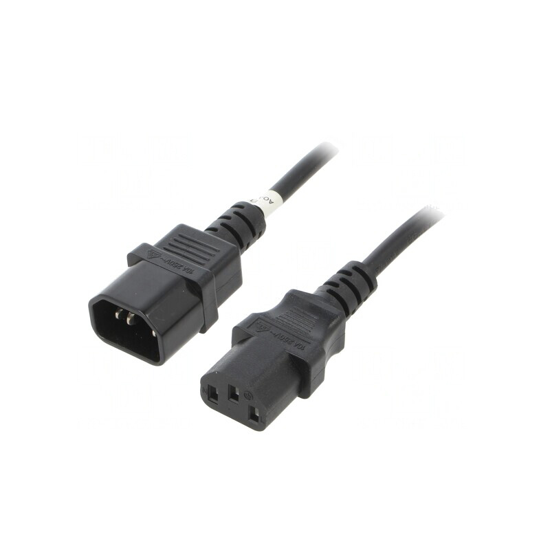 Cablu Alimentare IEC C13 la IEC C14 0.5m Negru | Electronic-mag.ro | Componente Electronice Cablu Alimentare IEC C13 la IEC C14 0.5m Negru | Electronic-mag.ro | Componente Electronice