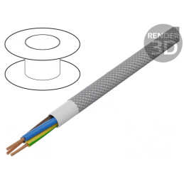 Cablu Electric Rotund Cu PVC Textilat Gri 3G0.75mm²