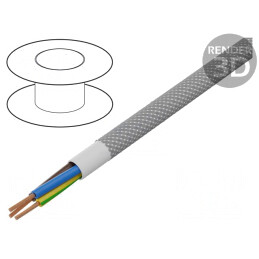 Cablu Electric Rotund Cu PVC Textilat Gri 3G0.75mm² | Electronic-mag.ro | Componente Electronice