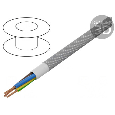 Cablu Electric Rotund Cu PVC Textilat Gri 3G0.75mm² | Electronic-mag.ro | Componente Electronice