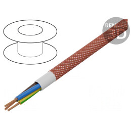 Cablu Electric Rotund 3G 0.75mm² Textil Roșu
