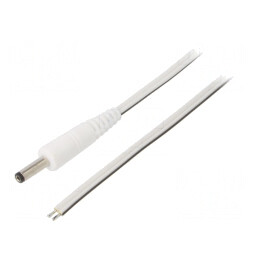 Cablu Alb 2x0,5mm2 cu Mufă DC 4,0/1,7 1,5m | Electronic-mag.ro | Componente Electronice